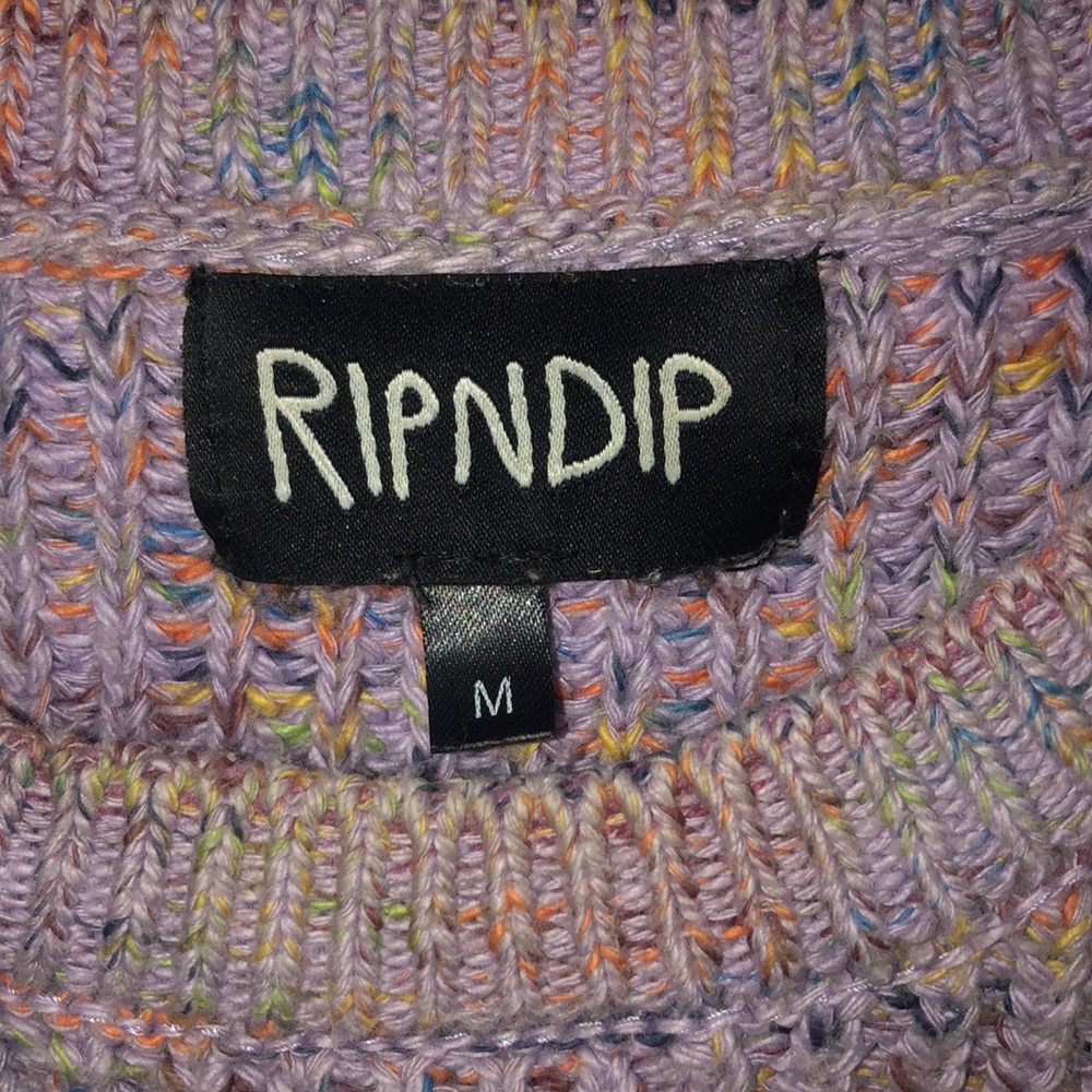 Mens Multicoloured Wool Sweater - Medium - Picture 3 of 4